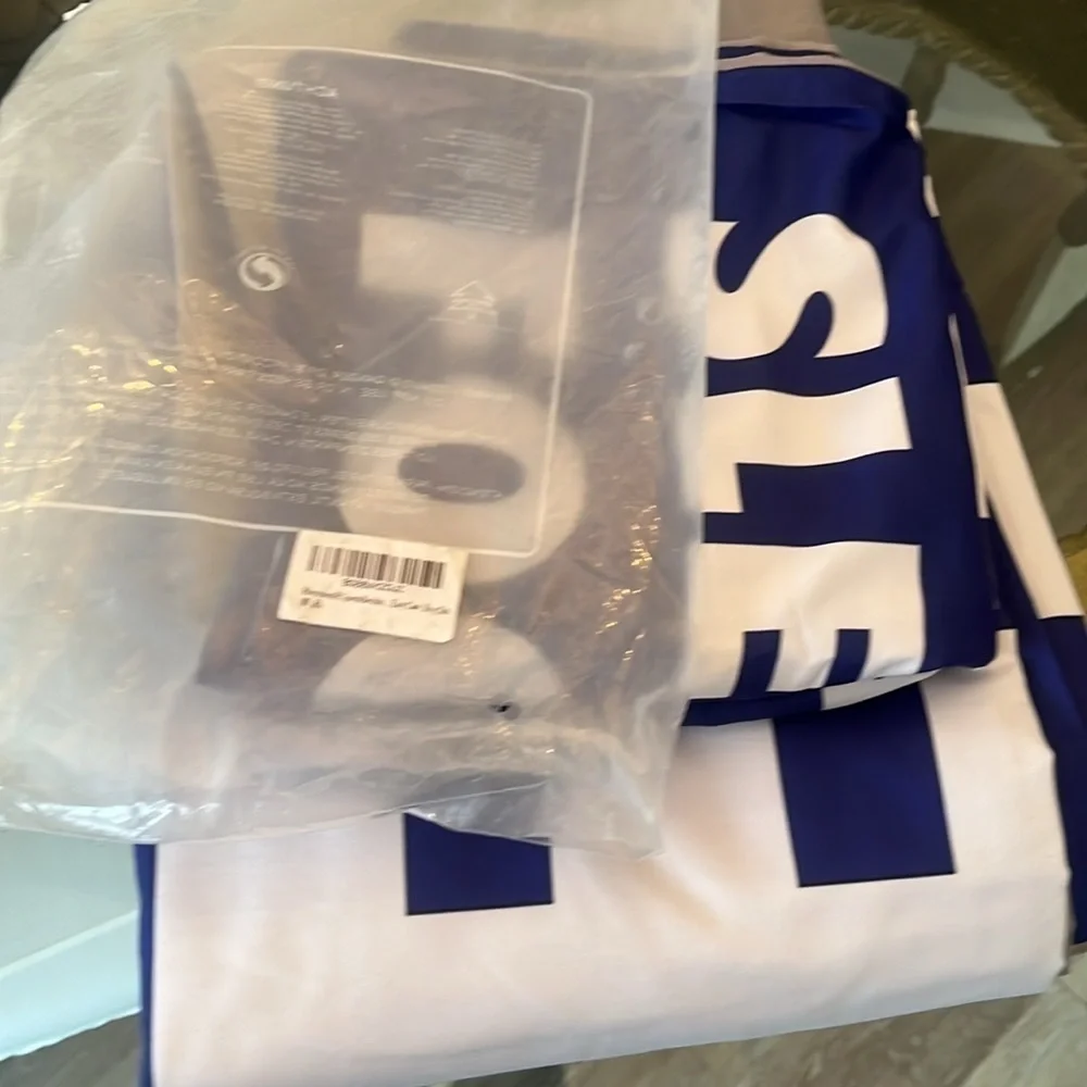 Football duvet cover and shams set size NWT lightweight king size reversible